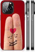 TPU Bumper Super als Valentijnscadeau iPhone 14 Pro Max GSM Hoesje met Zwarte rand Liefde