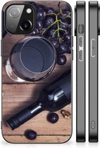 Leuk TPU Backcase Geschikt voor 14 Telefoonhoesje met Zwarte rand Wijn