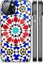 Smartphone Hoesje Geschikt voor iPhone 14 Cover Case met Zwarte rand Mozaïek