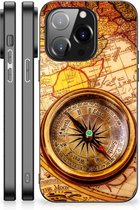Foto hoesje iPhone 14 Pro Telefoonhoesje met Zwarte rand Kompas