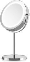 Miroir de maquillage en acier inoxydable Ninzer 7 pouces grossissement 3x avec LED, double face