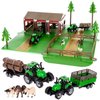 Afbeelding van het spelletje Speelgoed Kinderboerderij - 102 stuks - DIY - met dieren - 2 boerderij Cars - Vroege educatieve ontwikkeling - Jongens en meisjes - Kinderen - 3 jaar - Gift - Cadeau