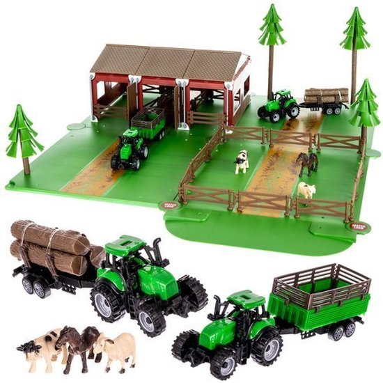 lens deugd Dollar Speelgoed Kinderboerderij - 102 stuks - DIY - met dieren - 2 boerderij Cars  - Vroege... | bol.com