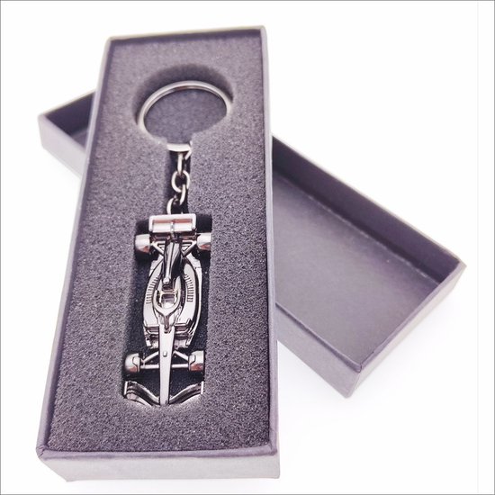 F1 Auto Sleutelhanger - Met Naam - Giel - Model 2024 - Gunmetal Black