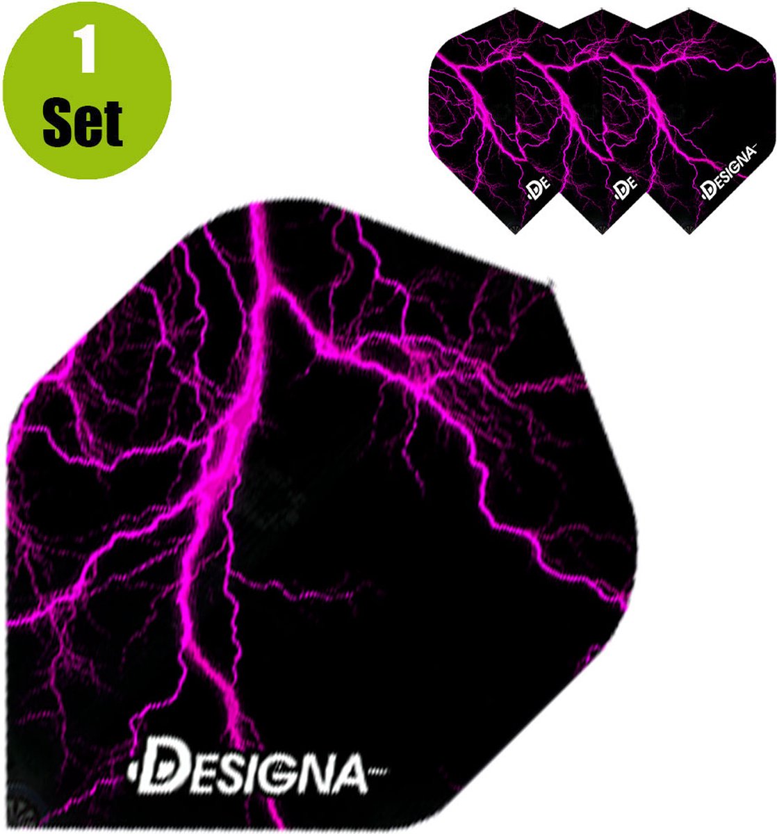 Designa Lightning Dartflights - Roze