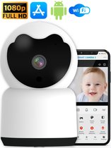 Moniteur Babyfoon Tuya Q5ED - Caméra de sécurité - Avec application - 1080P - Détection de son et de mouvement - Fonction vocale - Vision nocturne - Wit
