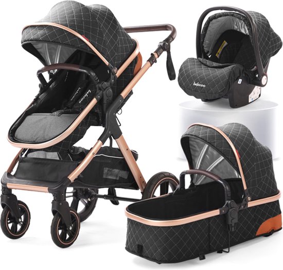 uitbreiden Bouwen op Eentonig Brandie® - Kinderwagen 3 in 1 - Baby Stroller Ideaal Voor Dagjes Uit -  Wandelwagen -... | bol.com