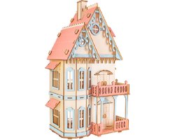 Poppenhuis Gotisch Huis- klein gekleurd 1:36