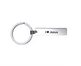 Sleutelhanger RVS -  I Love Jezus