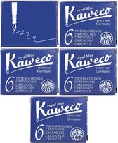 Recharges pour stylo plume Kaweco 5 boîtes Blauw , Blue Royal