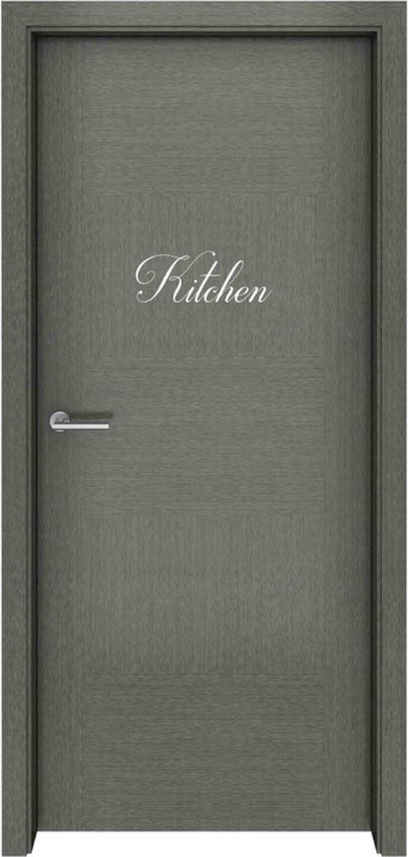 Deursticker - Kitchen - 16x6 - Wit