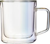 Bol.com Corkcicle Glazen Mok Set van 2 – Prisma – 355ml bekers - Corkcicle Glass Mug Set of 2 - 355ml - Double Pack – Prism – 7501P aanbieding