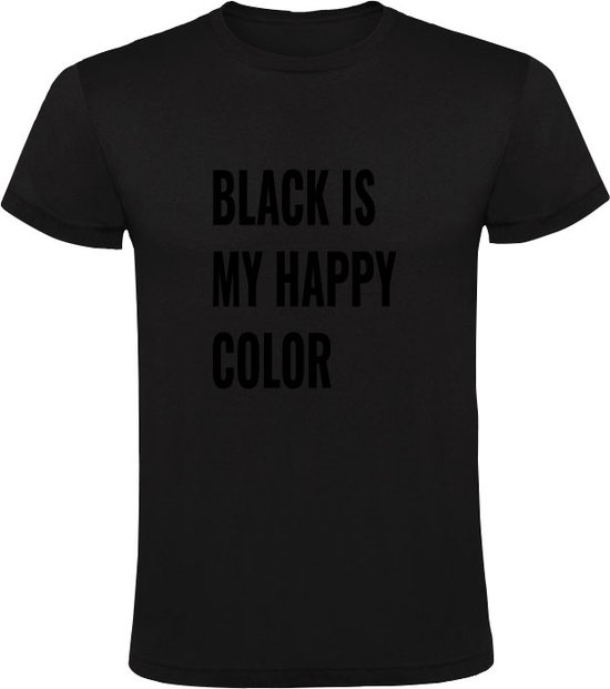 Le noir est ma couleur heureuse T-shirt homme | sarcastique | drôle | heureux | emo | Noir