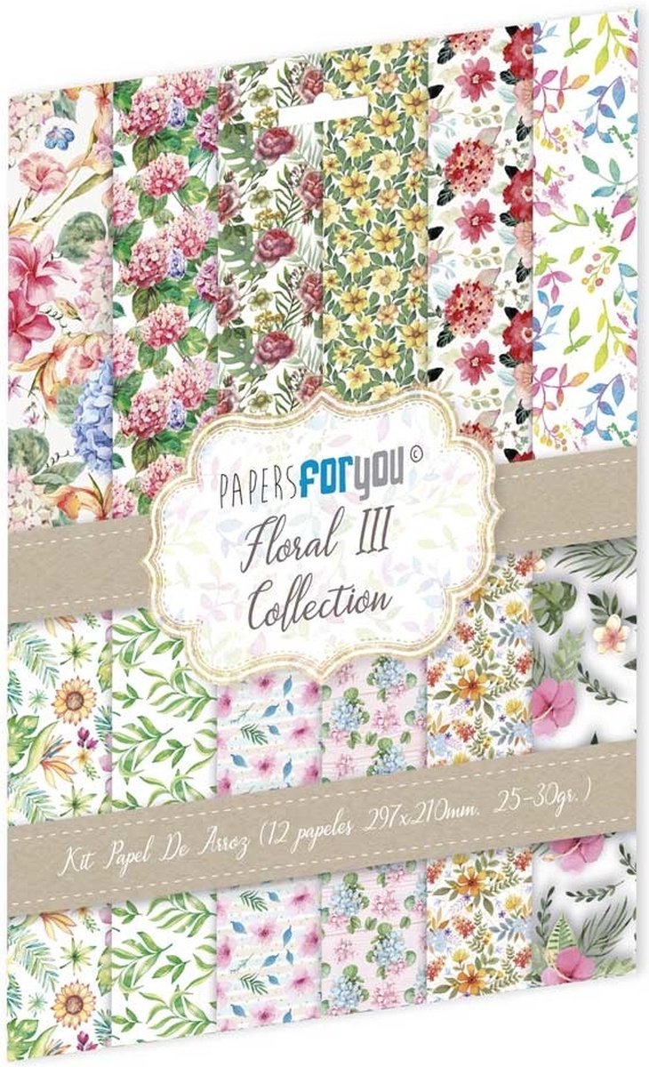 Floral III A4 Rice Paper Kit (12pcs) (PFY-10183)