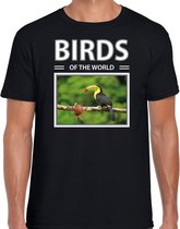 Dieren foto t-shirt Toekan - zwart - heren - birds of the world - cadeau shirt Toekans liefhebber XXL