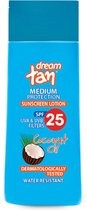 Zonnebrand Lotion Dream Tan Kokosnoot gemiddelde bescherming SPF 25 200ml | Melklotion