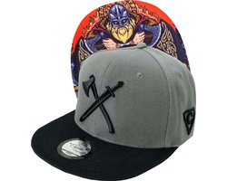 Capiche® Snapback pet Heren - The Viking - Unisex - Onesize - Sportcap - Baseball Cap - Mannen - Grijs - Cap - Petten - pet dames - petten heren