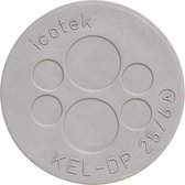 Icotek KEL-DP 25/4 Kabeldoorvoeringsplaat Montagegat: 25 mm Klem-Ø (max.): 8 mm Elastomeer Grijs 1 stuk(s)