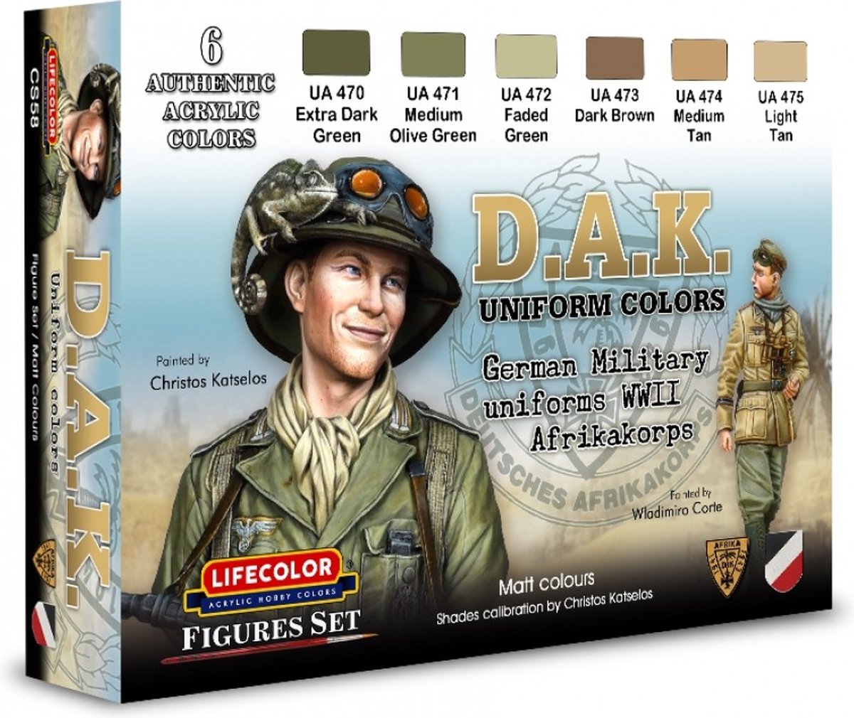 Lifecolor CS58 D.A.K. German Military Uniforms WWII Afrikakorps