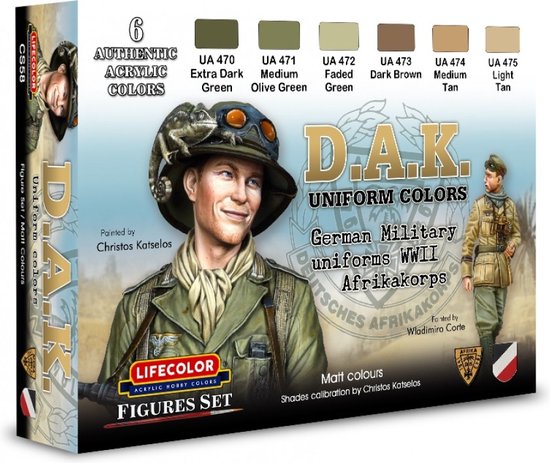 Lifecolor CS58 D.A.K. German Military Uniforms WWII Afrikakorps | bol
