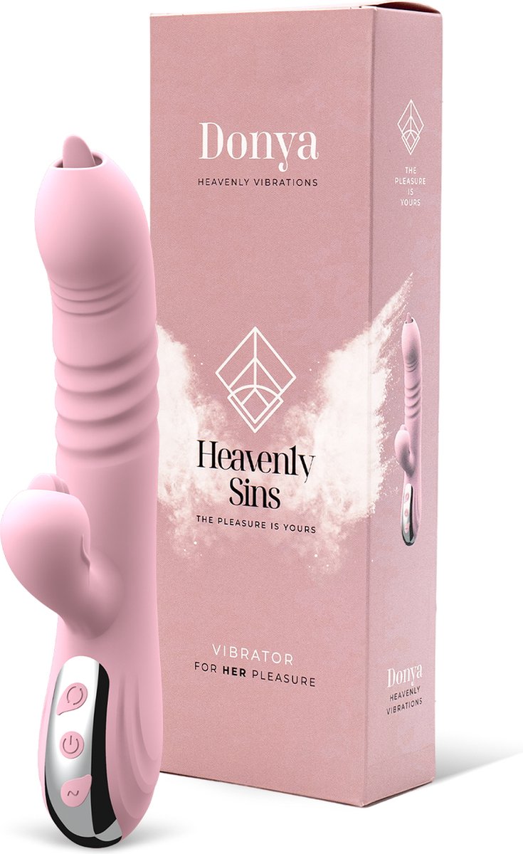 Heavenly Sins - Donya - Tarzan Vibrator - Clitoris en G-spot stimulator - Tong Vibrator - Verwarmd - Roze