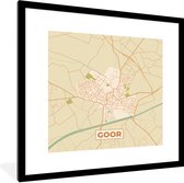 Fotolijst incl. Poster - Plattegrond - Kaart - Stadskaart - Goor - 40x40 cm - Posterlijst