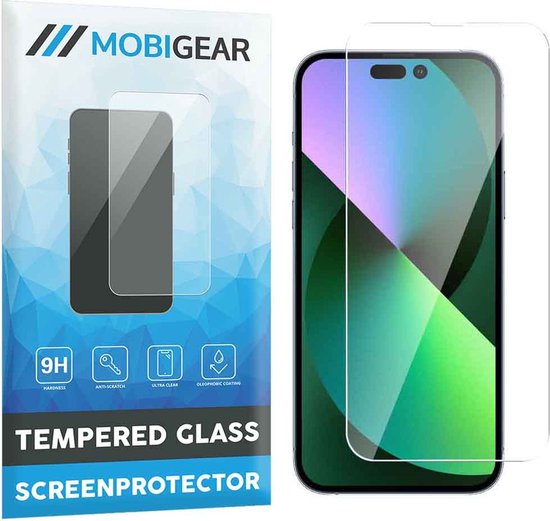 Protection d'écran Mobigear compatible avec Apple iPhone 14 Pro Verres | Protecteur d'écran Mobigear - Compatible avec les coques