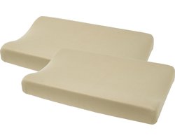 Product: Meyco Baby Uni aankleedkussenhoes - 2-pack - sand - 50x70cm, van het merk 