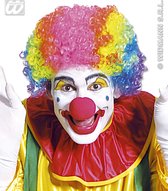 Widmann - Clown & Nar Kostuum - Pruik, Meerkleurig Met Krullen - Multicolor - Carnavalskleding - Verkleedkleding