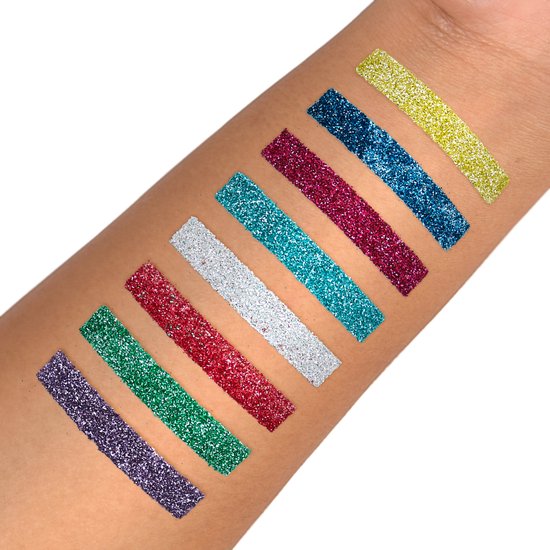 PaintGlow Biodegradable Loose Glitter Dust Glitters gezicht