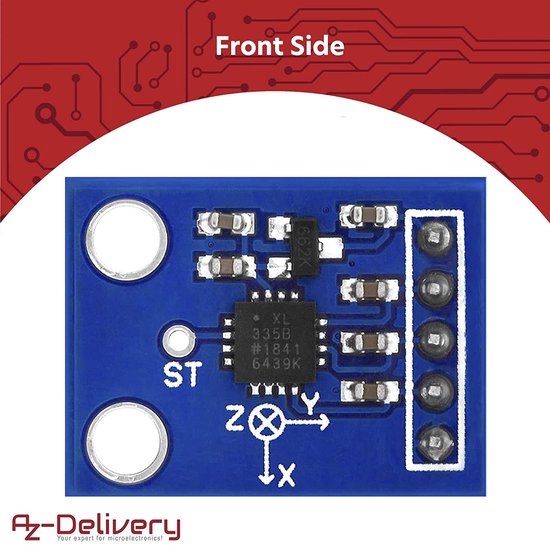 AZDelivery GY-61 ADXL335 Accelerometer Angle Sensor Module compatibel ...