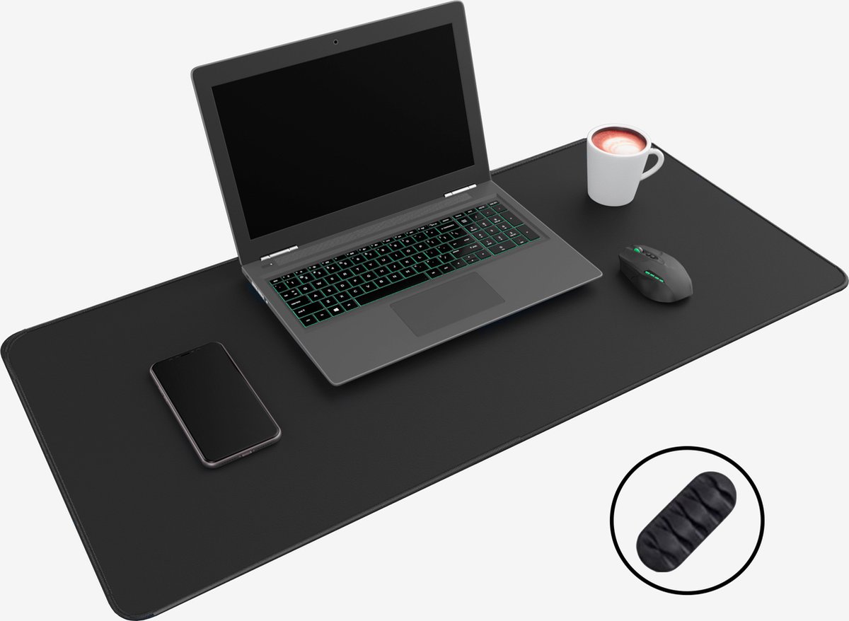 Vilten bureauonderlegger, computermat voor bureau, grote muismat voor bureau, bureaupad voor toetsenbord en muis (lichtgrijs, 90 cm x 40 cm