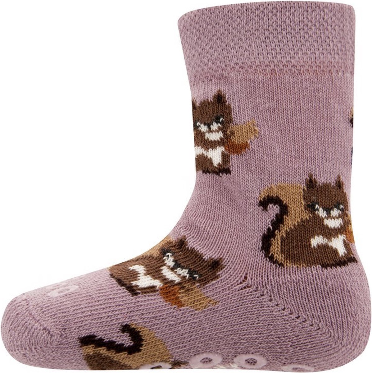 Baby Antislipsok Ewers - Roze met Eekhoorns - Nopjes-16/17