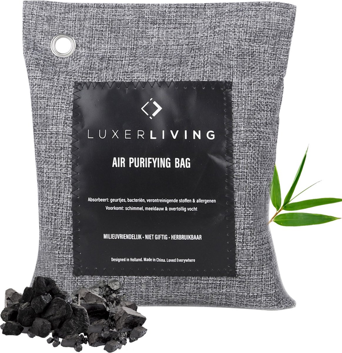 LuxerLiving Geurvreter Natuurlijke Luchtreiniger Luchtverfrisser voor auto, huis en schoenen - 500 gram
