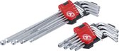 BGS Jeu de clés coudées longues torx T10 - T50 / allen 1,5 - 10 mm 18 pcs