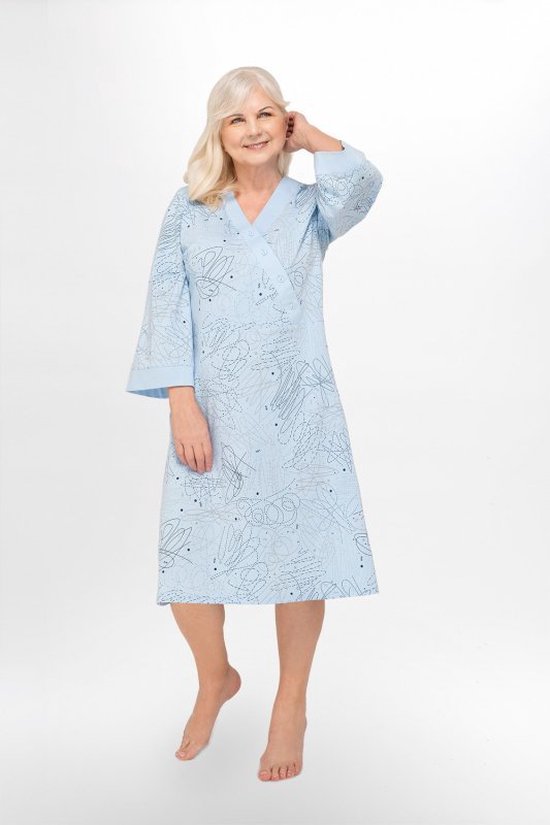 Chemise de nuit en coton Martel Blanka - bleu clair M