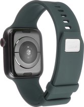 Bandje geschikt voor Apple Watch 38/40MM - Maat L - Sportband - Polsband - Dun - Horlogebandje - Siliconen - Solide kleur - Groen