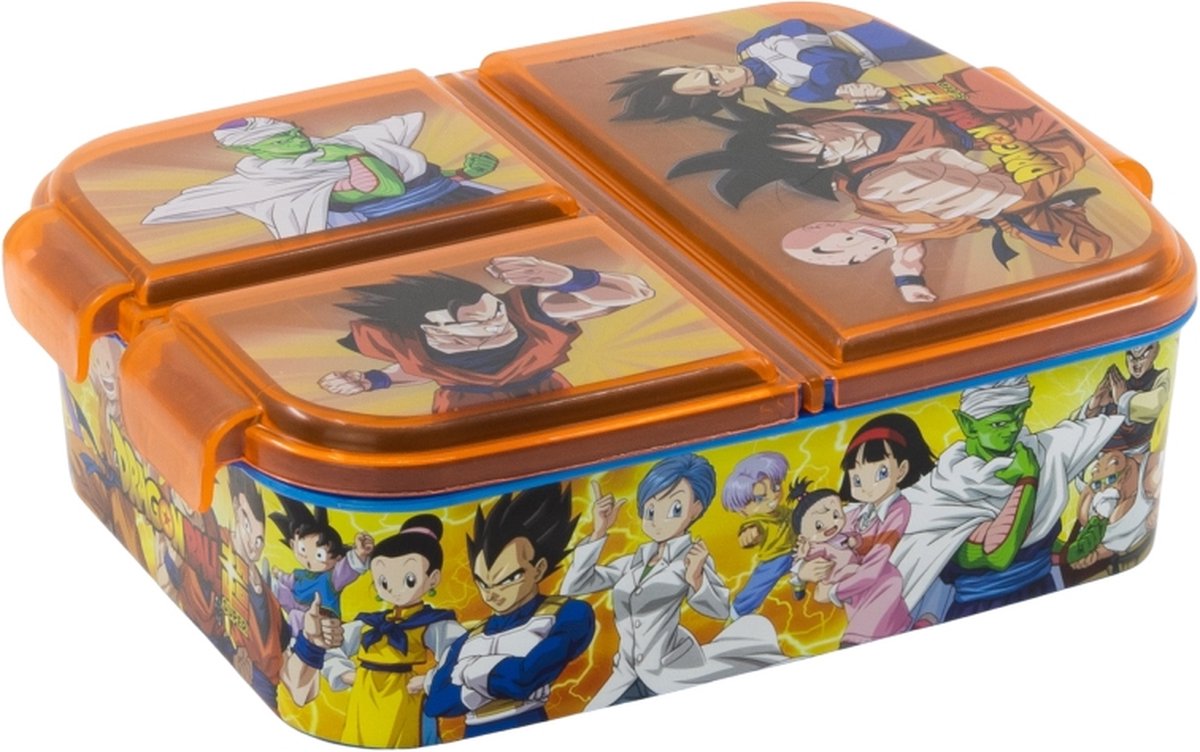 Dragon Ball Z Broodtrommel 3 vakjes - 18x13 cm - Brooddoos - Lunchbox
