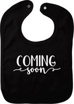 Slab met tekst 'Coming Soon' - Zwart - Zwangerschap aankondiging - Zwanger - Pregnancy announcement - Baby aankondiging