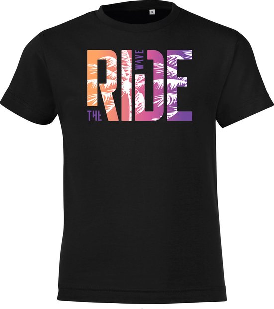 Klere-Zooi - Ride The Wave - Zwart Kids T-Shirt - 164 (14/15 jr)