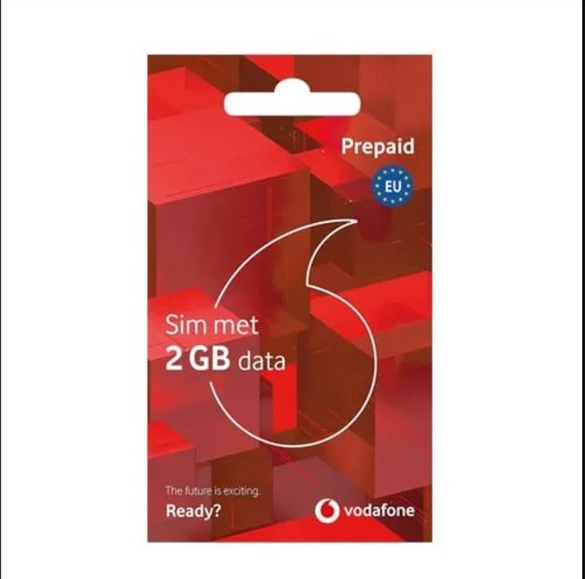 Vodafone Prepaid nummer pakket met 2GB 4G Internet
