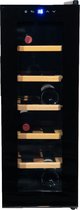 Vinata Premium 12 Vrijstaand voor - Zwart - 12 flessen - 74.2 x 27.3 x 55 cm - Glazen deur