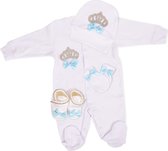 Vêtements de Bébé garçons, barboteuse, gants, chaussures, chapeau, vêtements de naissance avec thème couronne, cadeau bébé garçon, Bébé nouveau-né 0-3 mois