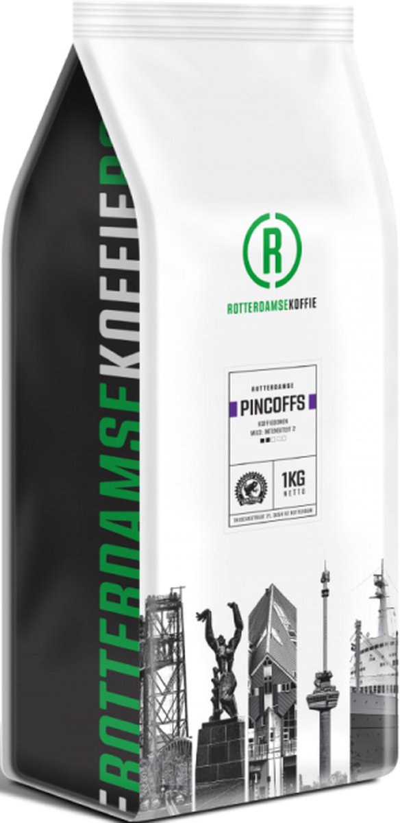 Rotterdamse Koffie PINCOFFS | Koffiebonen 1000 Gram | Mild Cafeïne arm
