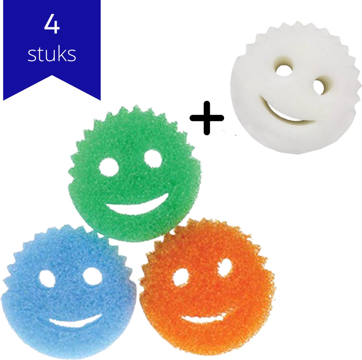 Scrub Daddy Color Eponge Smiley Anti-Rayures, Eponge Vaisselle