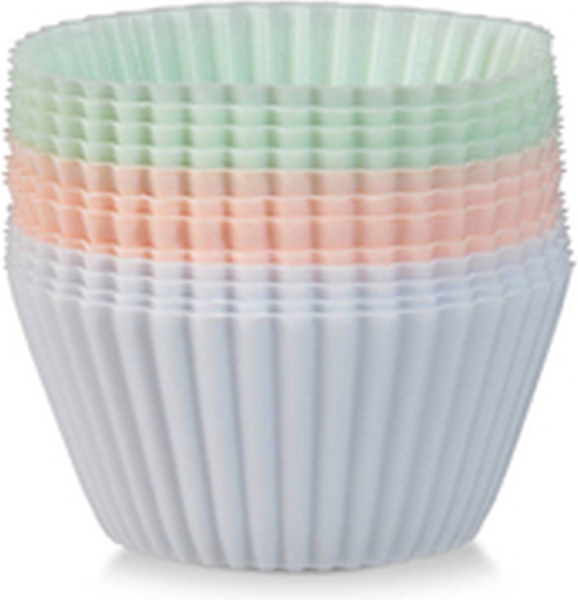 Cupcake Bakvorm - 12 stuks - Siliconen - Multicolor