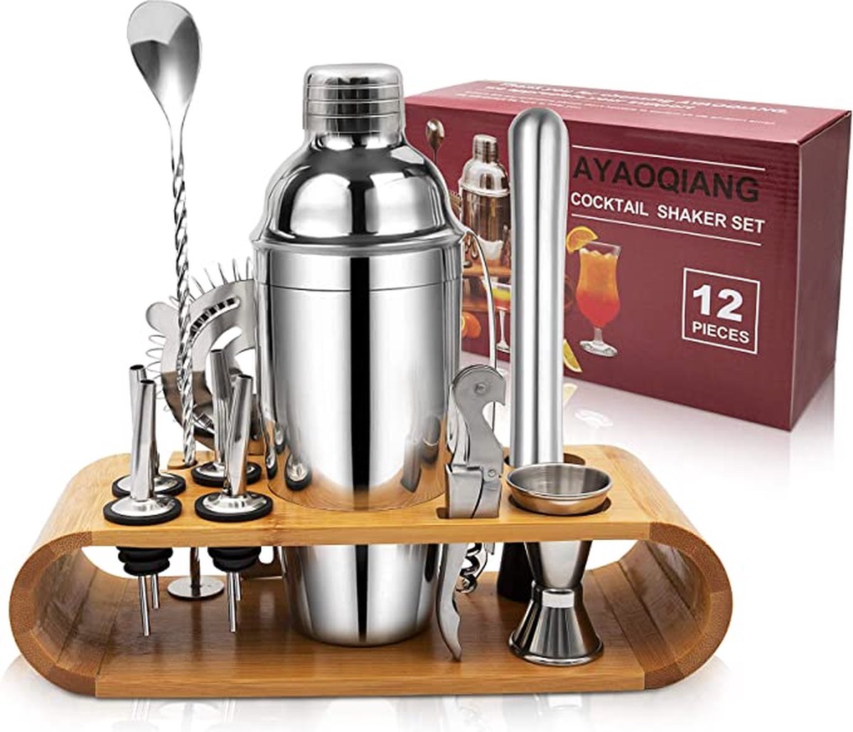 KitchenBrothers Cocktail Shaker Set - 25 pièces - Set complet