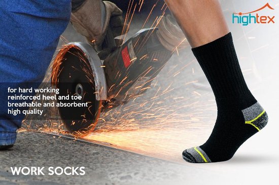 GoWith - katoen sokken - werksokken - heren sokken - 4 paar - maat 39-41