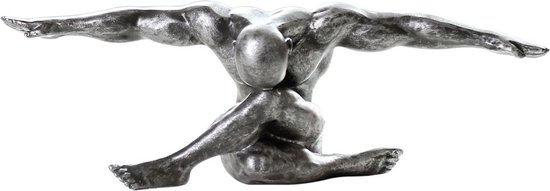 Gilde Handwerk Cliffhanger - Statue Sculpture - Argent Robuste - Polyrésine - 33 x 11 x 12 cm