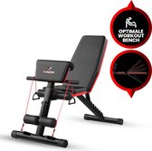 Venom Sports 4 in 1 multifunctionele trainingsbank - geschikt voor trainen van bicep, borst, onderrug en buik - fitnessbank - bench press - trainingsbank - zwart/rood Venom Sports 4 in 1 multifunctionele trainingsbank - geschikt voor trainen van bicep, borst, onderrug en buik - fitnessbank - bench press - trainingsbank - zwart/rood